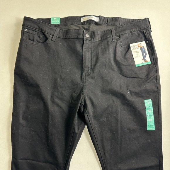 Levis Strauss Signature Stretch Mid Rise Straight Leg Jeans Pants Women Size 28L - Picture 3 of 8
